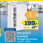 GS12040E Tischgefrierschrank Angebote von Exquisit bei EURONICS Soest für 199,00 €