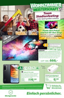 Fernseher im EP: Prospekt "WOHNZIMMER MEISTERSCHAFT" mit 12 Seiten (Cottbus)