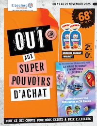 Prospectus Supermarchés E.Leclerc en cours, OUI AUX SUPER POUVOIRS D'ACHAT, 16 pages, 11/11/2025 - 22/11/2025 Catalogue Supermarchés E.Leclerc en cours à Amendeuix-Oneix et alentours, OUI AUX SUPER POUVOIRS D'ACHAT, 16 pages, 11/11/2025 - 22/11/2025