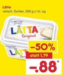 Netto Marken-Discount Reichertshofen - Lätta Lätta Angebot bei Netto Marken-Discount Reichertshofen im Prospekt "Du willst bis zu 50% sparen? Dann geh doch zu NETTO!"