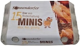 15 Minis Eier aus Bodenhaltung von Sonnendorfer im aktuellen REWE Prospekt für 1,99 €