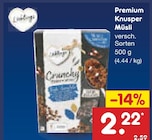 Premium Knusper Müsli bei Netto Marken-Discount im Erftstadt Prospekt für 2,22 €