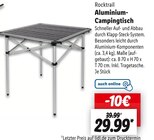 Aluminium Campingtisch bei Lidl im Recklinghausen Prospekt für 29,99 €