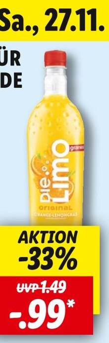 Die Limo Angebot in Wiesmoor im aktuellen Prospekt bei Lidl in Wiesmoor