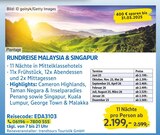 RUNDREISE MALAYSIA & SINGAPUR bei E center im Rodgau Prospekt für 2.199,00 €