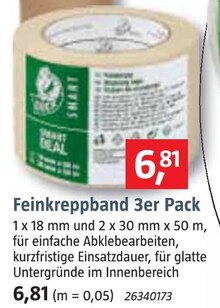 BAUHAUS Bexbach - Feinkreppband 3er Pack Feinkreppband 3er Pack Angebot bei BAUHAUS Bexbach im Prospekt "Handzettel KW 36"