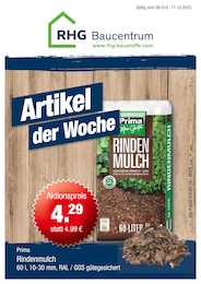 Aktueller RHG Baucentrum Prospekt, "Artikel der Woche", mit Angeboten der Woche, gültig von 06.10.2025 bis 06.10.2025