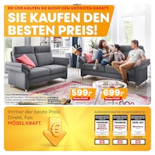 Möbel Kraft Prospekt für Rüdersdorf mit 11 Seiten Möbel Kraft Prospekt für Rüdersdorf: „SIE KAUFEN DEN BESTEN PREIS!”, 11 Seiten, 23.09.2026 - 27.10.2026