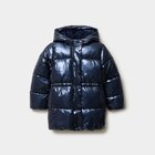 Doudoune à capuche doublée bleu marine fille dans le catalogue La Halle