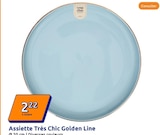 Assiette Très Chic Golden Line - GOLDEN LINE en promo chez Action Saint-Nazaire à 2,22 €