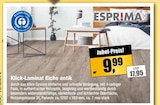 wohnen & sparen Wiegand Fulda - Klick-Laminat Eiche antik Angebot im Prospekt Klick-Laminat Eiche antik bei wohnen & sparen Wiegand im Fulda Prospekt für 9,99 €
