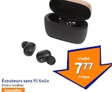 Écouteurs sans fil - Solix en promo chez Action Sevran à 7,77 €