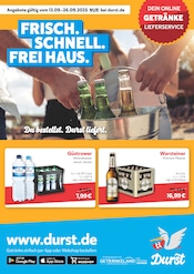 Tafelwasser im Durst.de Prospekt in Rostock Aktueller Durst.de Prospekt mit Tafelwasser, "Du bestellst. Durst liefert.", Seite 1