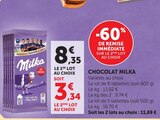 Chocolat - MILKA - Hyper U à Saintes Chocolat - MILKA en promo chez Hyper U Saintes à 3,34 €