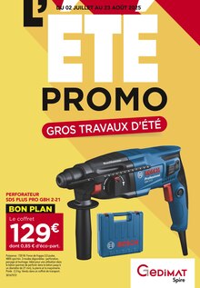 Prospectus Gedimat en cours, "L'ÉTÉ PROMO : GROS TRAVAUX D'ÉTÉ", page 1 sur 20
