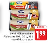 Müllbeutel mit Fixierband im Angebot bei EDEKA in Aschaffenburg Müllbeutel mit Fixierband Angebote von Swirl bei EDEKA Aschaffenburg für 1,99 €