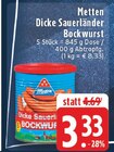 EDEKA Hamminkeln - Dicke Sauerländer Bockwurst Angebot im Prospekt Dicke Sauerländer Bockwurst bei EDEKA im Hamminkeln Prospekt für 3,33 €