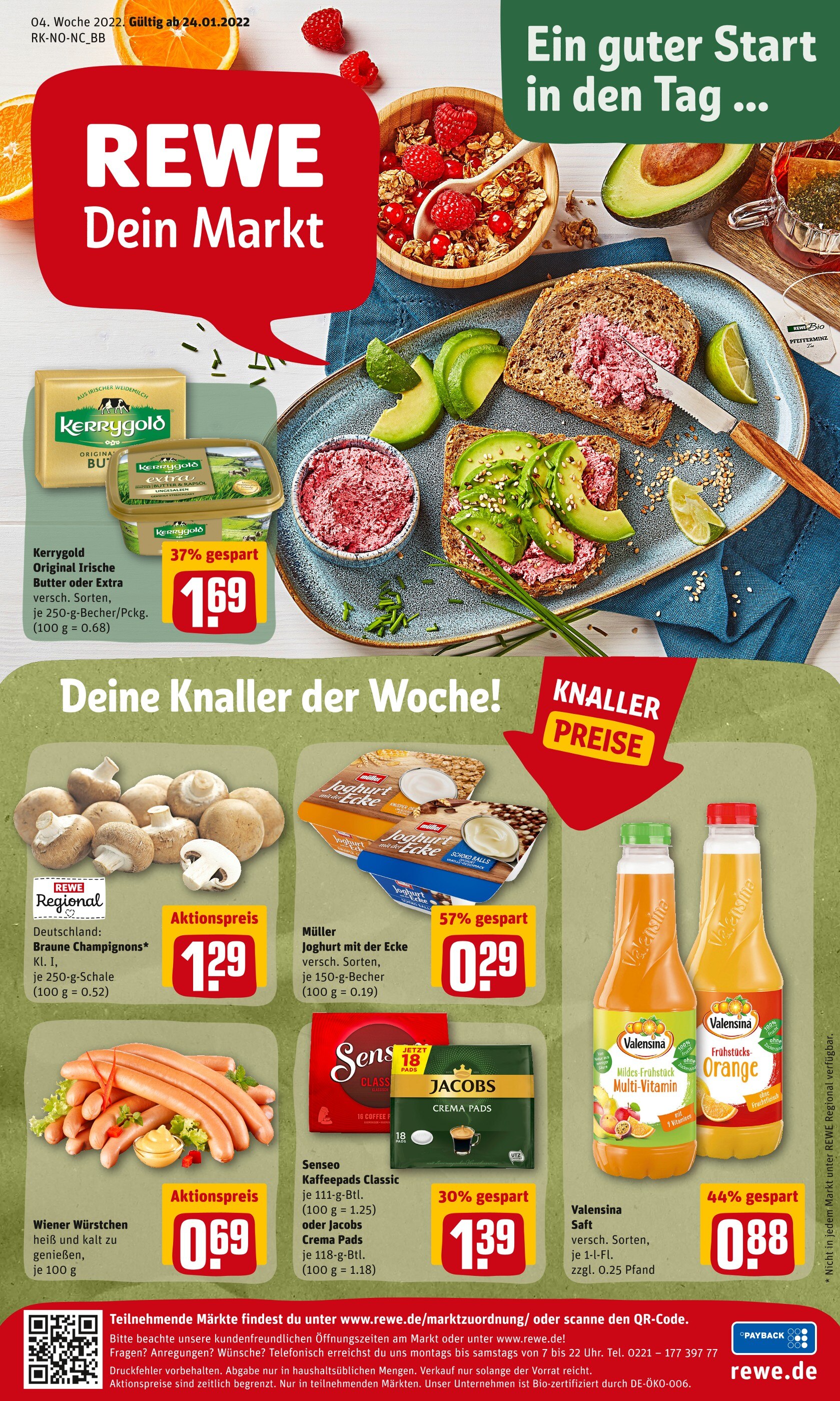 REWE Prospekt für Lübeck mit 13 Seiten REWE Prospekt für Lübeck: "Top Angebote", 13 Seiten, 24.01.2022 - 29.01.2022