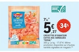 Crevettes d'Equateur cuites ASC surgelées - Escal à 5,27 € dans le catalogue E.Leclerc