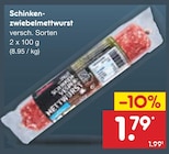 Netto Marken-Discount Wielenbach - Schinkenzwiebelmettwurst Angebot im Prospekt Schinkenzwiebelmettwurst bei Netto Marken-Discount im Wielenbach Prospekt für 1,79 €