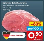 Aktuelles Schweine-Schinkenbraten Angebot bei Netto Marken-Discount in Wuppertal ab 0,50 €