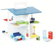 Maison de poupée 8 pièces meublées - Oxybul à Trappes Maison de poupée 8 pièces meublées en promo chez Oxybul Trappes à 39,99 €