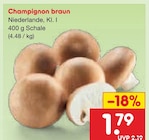 Champignon braun für 1,79 € bei Netto Marken-Discount im Angebot Champignon braun im aktuellen Netto Marken-Discount Prospekt