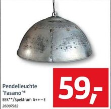 BAUHAUS Rommerskirchen - Pendelleuchte 'Fasano'* Pendelleuchte 'Fasano'* Angebot bei BAUHAUS Rommerskirchen im Prospekt "Handzettel KW 42"
