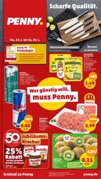 Discounter Prospekt von Penny-Markt Eberswalde Penny-Markt Prospekt: "Scharfe Qualität.", 28 Seiten, 23.01.2023 - 29.01.2023