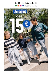 Prospectus Mode La Halle en cours à Saint-Just-sur-Loire et alentours, "Jeans", 1 page, 22/09/2026 - 29/09/2026 Catalogue Mode La Halle en cours à Saint-Just-sur-Loire et alentours, "Jeans", 1 page, 22/09/2026 - 29/09/2026