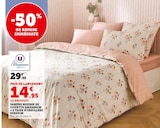 Parure housse de couette 200x200cm + 2 taies d'oreillers 63x63cm à Hyper U dans Brignac