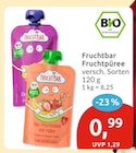 Fruchtpüree von FruchtBar im aktuellen budni Prospekt