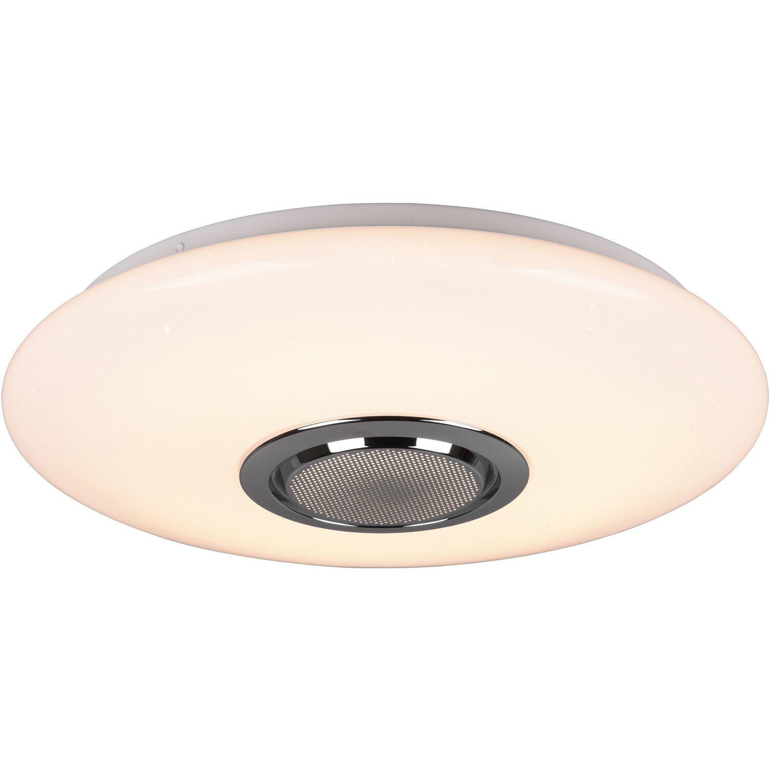OBI Letzlingen - Reality LED-Deckenleuchte Musica Lautsprecher und Rainbow Weiß Reality LED-Deckenleuchte Musica Lautsprecher und Rainbow Weiß Angebot bei OBI Letzlingen im Prospekt INNENBELEUCHTUNG