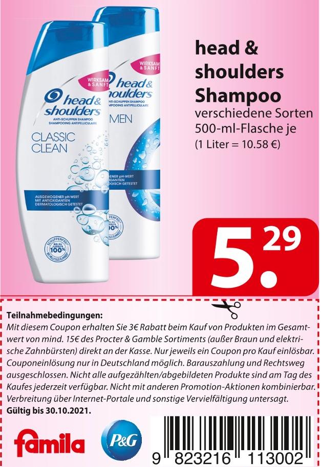 famila Nordost Essen - head & shoulders Shampoo head & shoulders Shampoo Angebot bei famila Nordost Essen im Prospekt besser als gut!