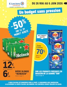 Catalogue E.Leclerc à Fameck cette semaine, valable du 26/05/2026 au 06/06/2026 Prospectus E.Leclerc à Fameck, "Un budget sans pression", 16 pages de promos valables du 26/05/2026 au 06/06/2026