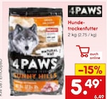 Hunde-Trockenfutter im Angebot bei Netto Marken-Discount in Fulda Hunde-Trockenfutter Angebote von 4PAWS bei Netto Marken-Discount Fulda für 5,49 €