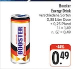 Energy Drink im Angebot bei EDEKA in Dresden Energy Drink Angebote von Booster bei EDEKA Dresden für 0,49 €