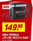 Aktuelle Kühltasche Angebote bei toom Baumarkt in Wiesbaden Aktuelles Akku-Kühlbox "TE-COL 18/27 Li-Solo" Angebot bei toom Baumarkt in Wiesbaden ab 149,99 €