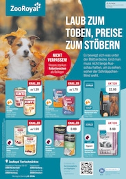 ZooRoyal Prospekt für Neuendeich mit 8} Seiten ZooRoyal Prospekt für Neuendeich: "LAUB ZUM TOBEN, PREISE ZUM STÖBERN", 8 Seiten, 20.10.2025 - 01.11.2025
