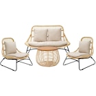 RATTAN-SITZGARNITUR Naturfarben von Livetastic im aktuellen XXXLutz Möbelhäuser Prospekt für 545,00 €