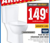 Pack WC bau céramique avec bride - GROHE en promo chez Brico Cash Saint-Étienne à 149,00 €