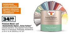 Premium-Wand- und -Deckenfarbe „Feine Farben“ bei OBI in Leipzig Premium-Wand- und -Deckenfarbe „Feine Farben“ im Angebot bei OBI Leipzig für 34,99 €