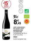 AOP Languedoc-Pic Saint Loup Bio - Bergerie des Causses en promo chez Intermarché Super Aix-en-Provence à 8,45 €