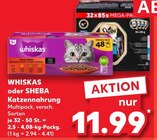 Katzennahrung Multipack Angebote von Whiskas oder Sheba bei Kaufland Bochum für 11,99 €