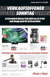 MediaMarkt Saturn Prospekt für Ingelfingen mit 1 Seite MediaMarkt Saturn Prospekt für Ingelfingen: "VERKAUFSOFFENER SONNTAG", 1 Seite, 11.05.2025 - 11.05.2025