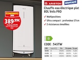 Chauffe-eau électrique plat 80L Velis PRO - ARISTON en promo chez Screwfix Le Havre à 389,99 €