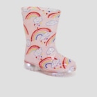 Bottes de pluie semelle lumineuse rose bébé fille dans le catalogue La Halle
