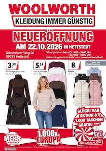 Aktueller Woolworth Prospekt "NEUERÖFFNUNG IN HETTSTEDT" Aktueller Woolworth Prospekt