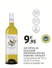 IGP côtes de gascogne premières grives - DOMAINE TARIQUET en promo chez Intermarché Super IGP côtes de gascogne premières grives - DOMAINE TARIQUET dans le catalogue Intermarché Super