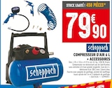 Brico Cash Saint-Just - Promo Compresseur d'air 6 l + accessoires Promo Compresseur d'air 6 l + accessoires à 79,90 € dans le catalogue Brico Cash à Saint-Just